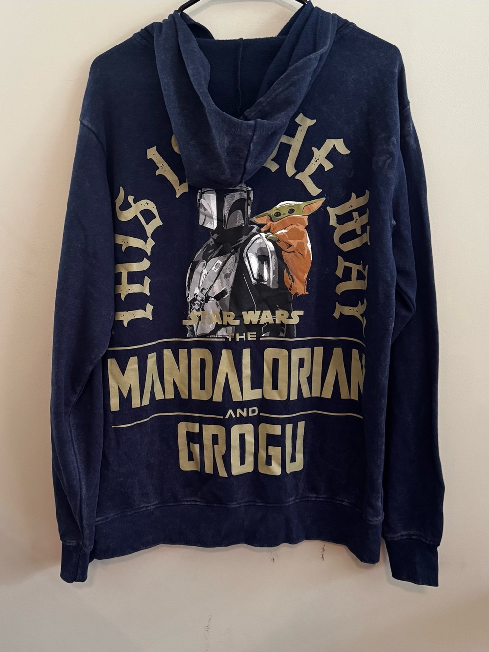 NWT Star Wars Mandalorian Mudhorn Mineral Wash Hoodie Men’s S